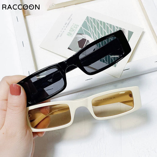 Trendy Small Rectangle Sunglasses Women 2021 Y2K Steampunk 90S Sun Glasses UV400 Gothic Holiday Beach Cat Eye Hippie Eyewear